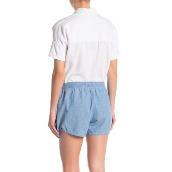 Madewell Side Tie Chambray Shorts - Picture 2 of 4